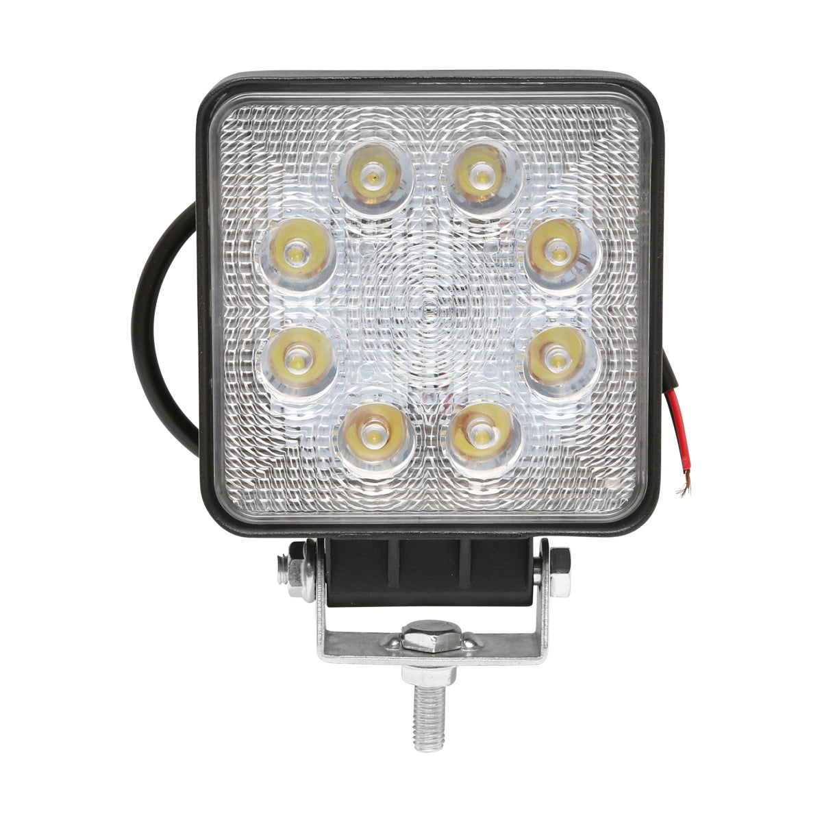 Lámpa, 8 LED-del, 10–60V, 24W, 60° sugárzási szög, négyzetes kivitel