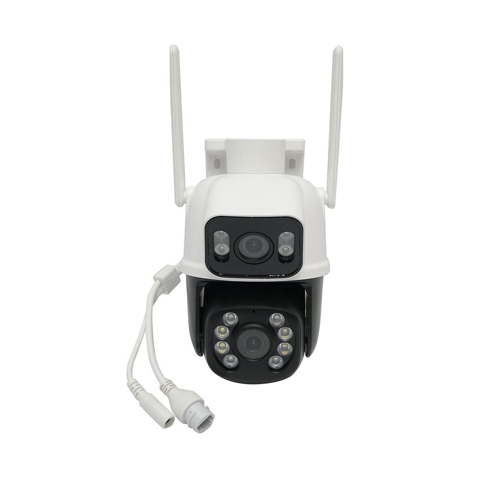 Intelligens megfigyelő kamera p2p, WIFI, 6mp 1080p kültéri, kettős lencse, ptz mozgásérzékelő, 355 fokos forgatás, icsee applikáció