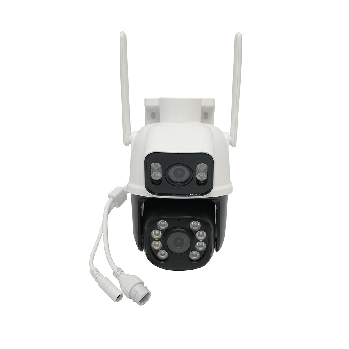 Intelligens megfigyelő kamera P2P, WIFI, 6MP 1080P kültéri, kettős lencse, PTZ mozgásérzékelő, 360 fokos forgatás, ICSee applikáció