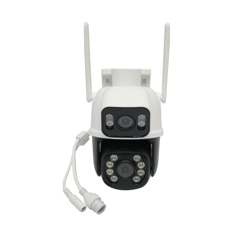 INTELLIGENS MEGFIGYELŐ KAMERA P2P, WIFI, 6MP 1080P KÜLTÉRI, KETTŐS LENCSE, PTZ MOZGÁSÉRZÉKELŐ, 355 FOKOS FORGATÁS, ICSEE APPLIKÁCIÓ