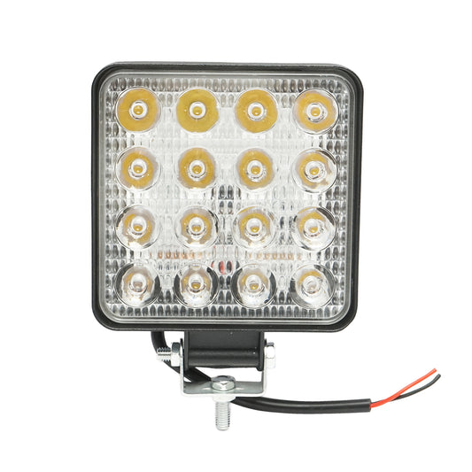 Lámpa, 16 LED-del, 10–60V, 48W, 60° sugárzási szög, négyzetes kivitel, Breckner Germany