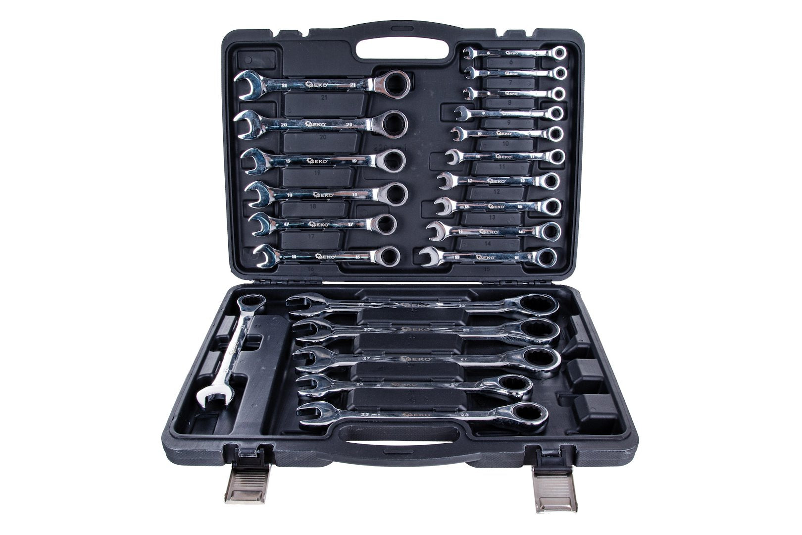 KOMBINÁLT RACSNIS KULCSKÉSZLET  6-32 MM 22 DB GEKO