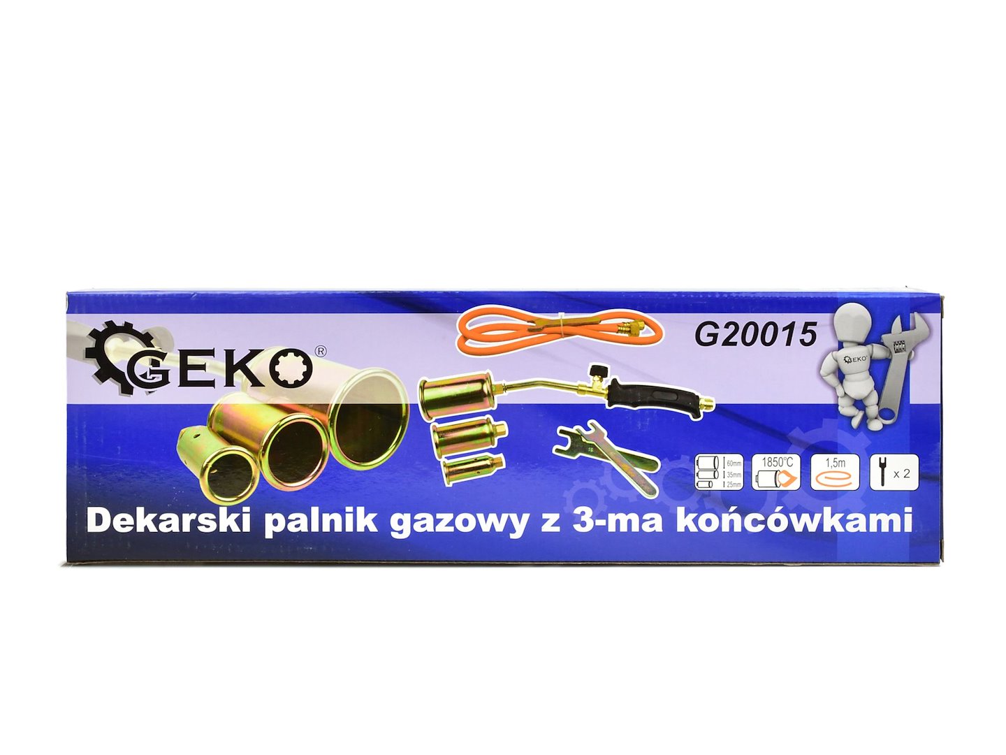 GÁZPERZSELŐ 3 FEJJEL ÉS 1.5 M TÖMLŐVEL GEKO