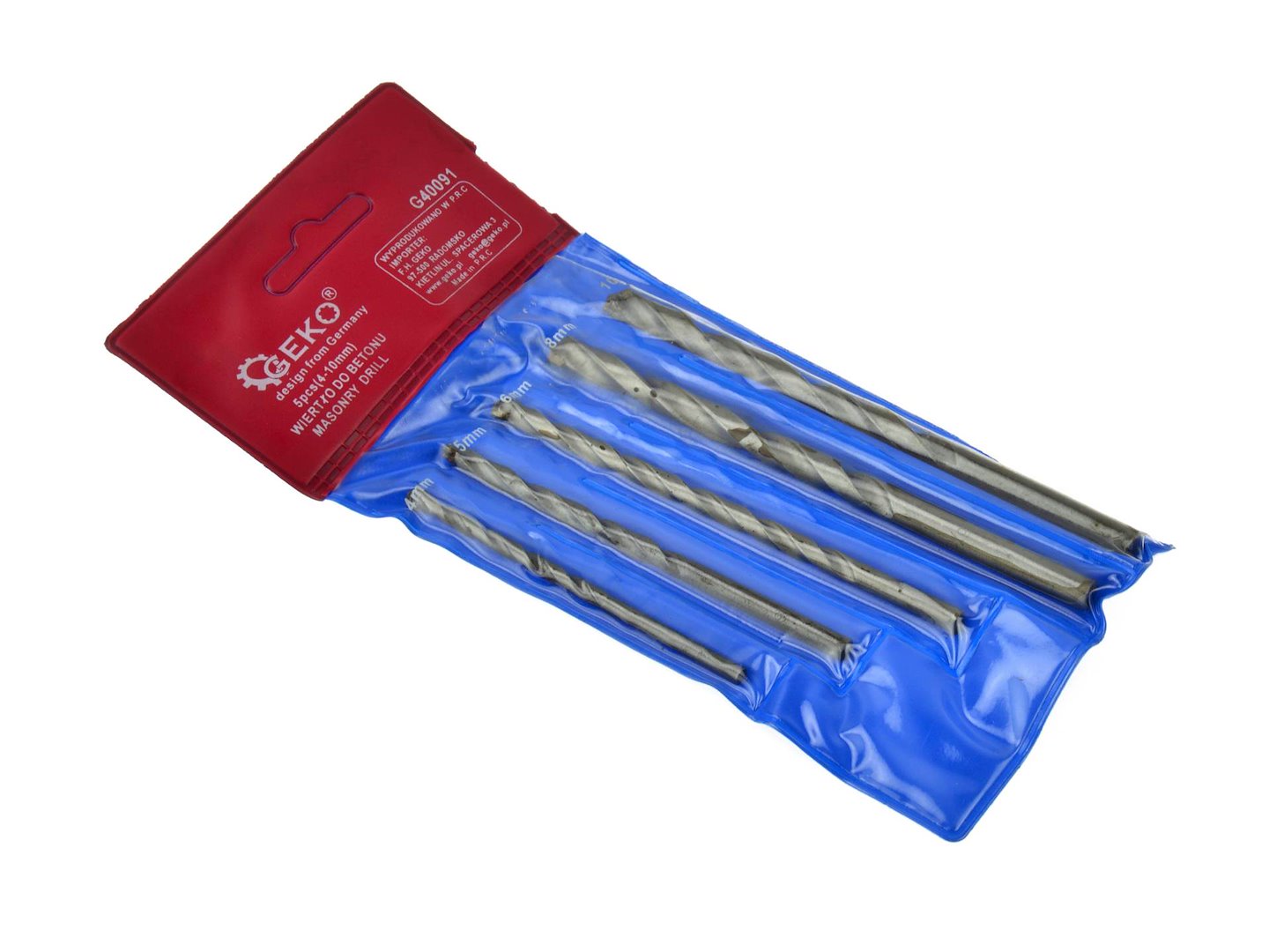 BETON FÚRÓSZÁR KÉSZLET 4–10 MM 5 DB GEKO