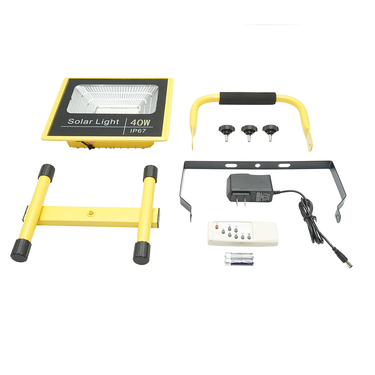 Hordozható LED munkalámpa 40W, 8000K, LifePO4 2x6000mAh akkumulátorral, távirányítóval és állványkerettel IP67 Breckner Germany