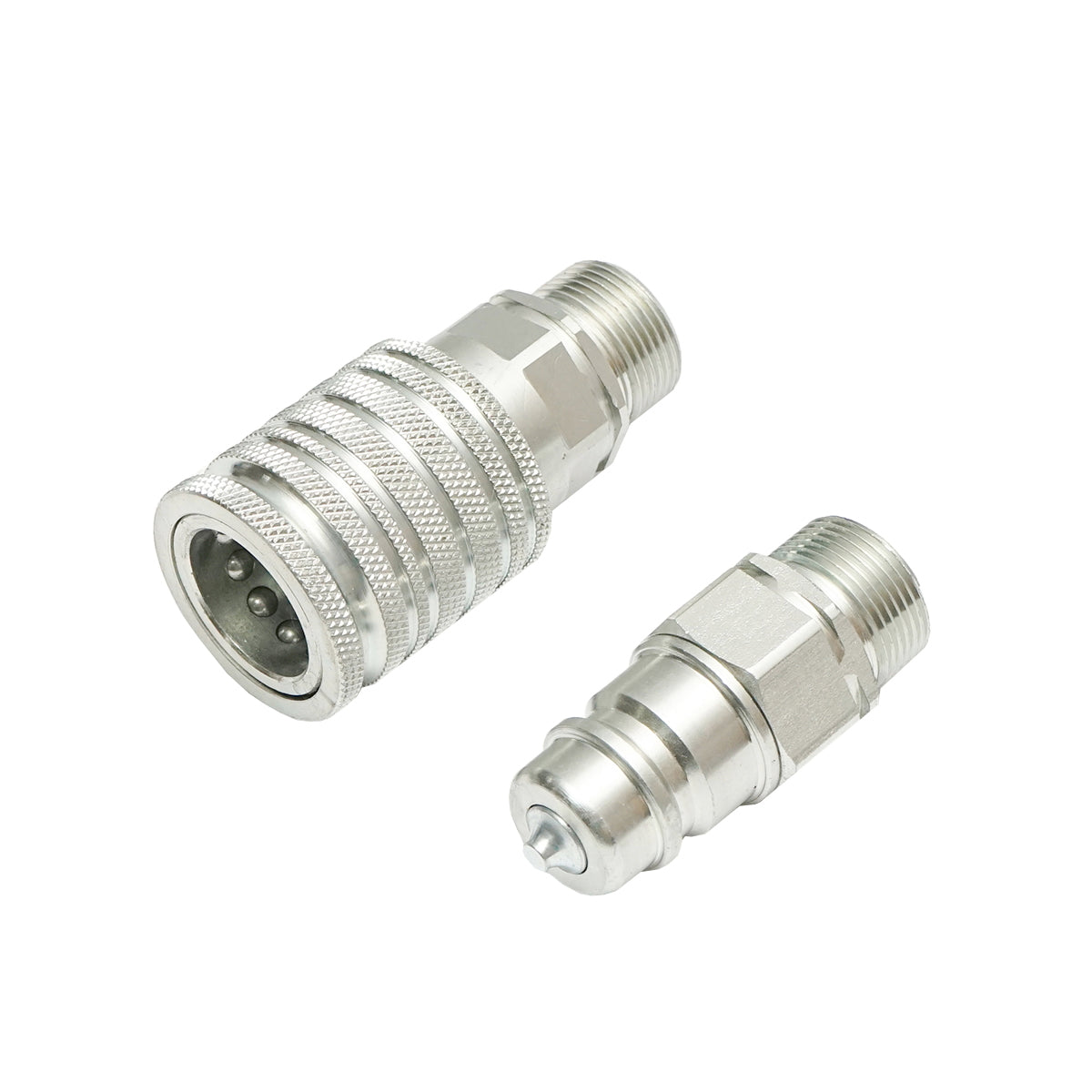 Hidraulikus gyorscsatlakozó pár külső menettel, M24×1.5 mm, Breckner Germany