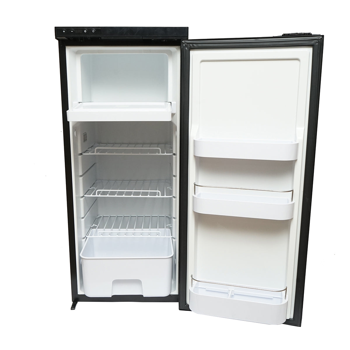 Autós hűtőszekrény kompresszorral, 80W, 92.9L kapacitás, 12–24–220V tápfeszültség, LCD kijelző, 418x504x975 mm, CR90 AUTOSPEED