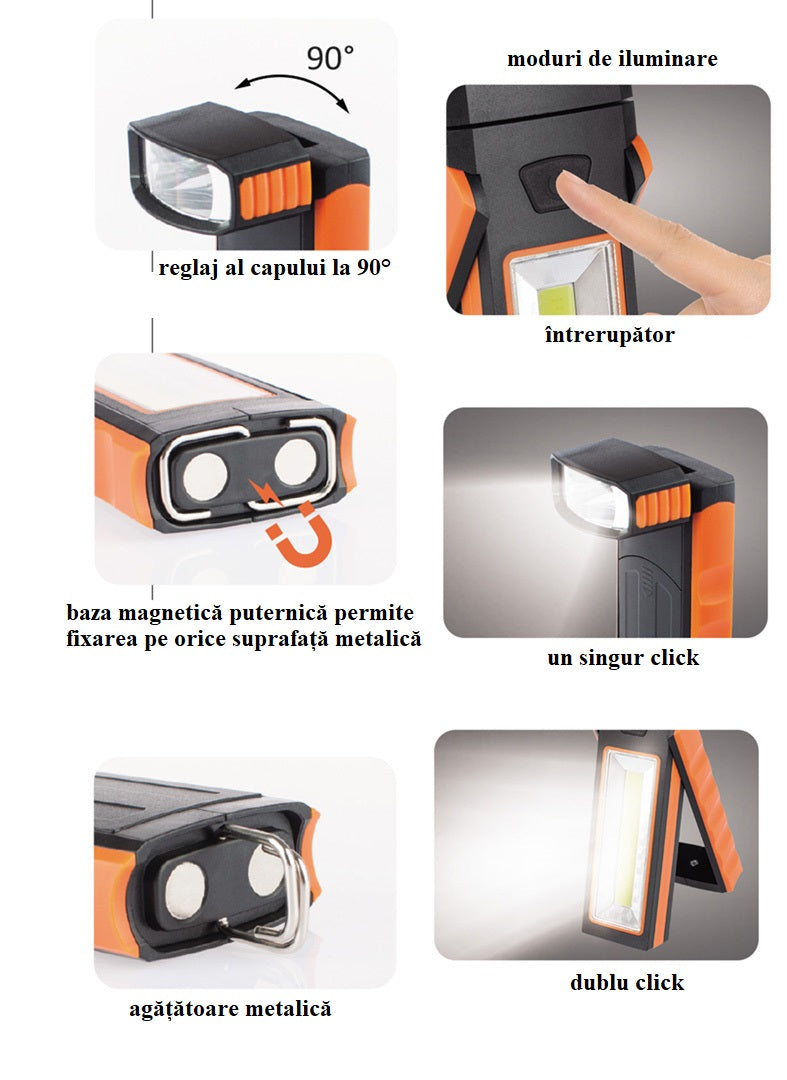 LED MUNKALÁMPA COB 160 LM + 50 LM VERKE