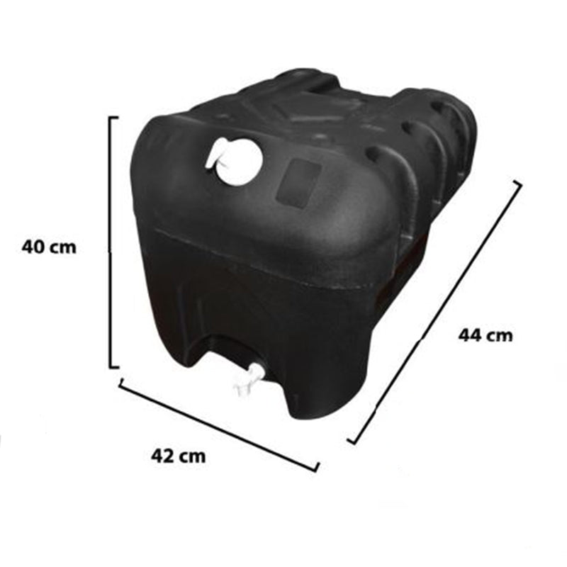 Víztartály 50 l fekete műanyag 420x440x400 mm 250 ml-es szappan adagolóval Breckner Germany