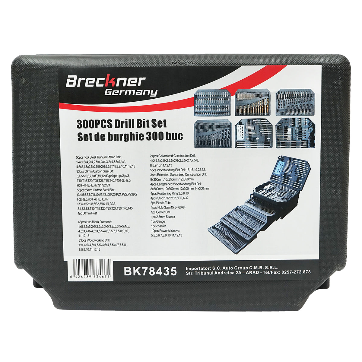 FÚRÓKÉSZLET 300 DB BRECKNER GERMANY