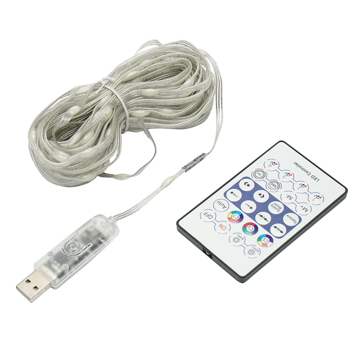 LED szalag smart, 2W/m, 5V, távirányítóval, zenevezérléssel, Bluetooth, applikációval, USB, 15 m, RGB+IC, IP68, Breckner Germany