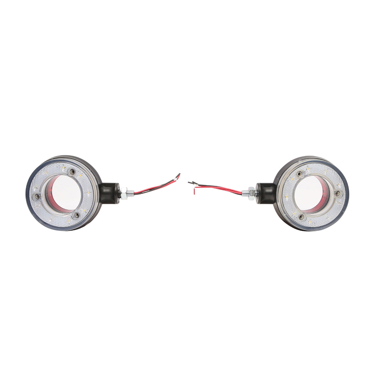 Tükörre szerelhető LED pozíciós lámpa, 12/24V, piros/fehér, FR0330RW, Breckner Germany