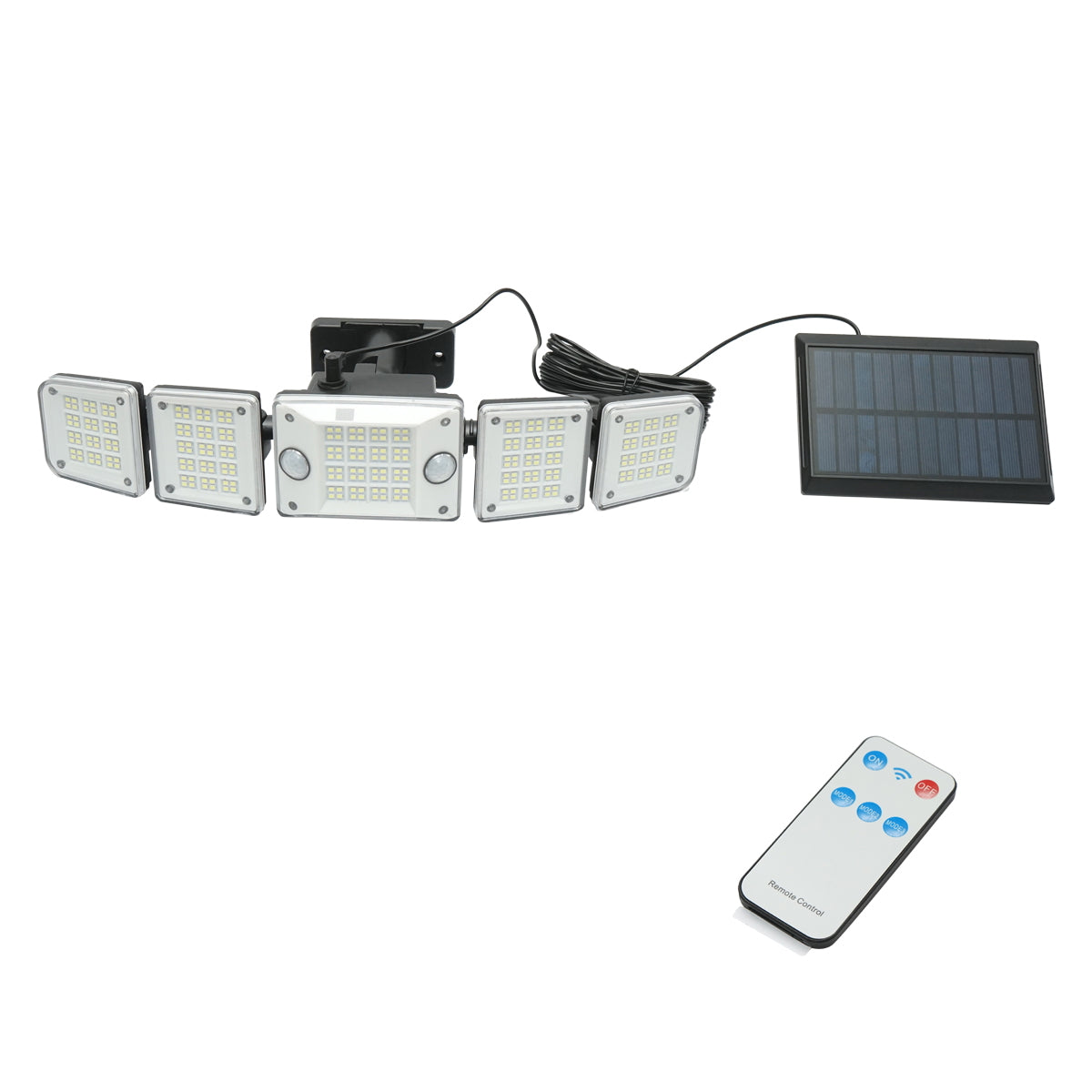 LED lámpa, napelemmel, távirányítóval és 2400 mAh akkumulátorral, IP65, Breckner Germany