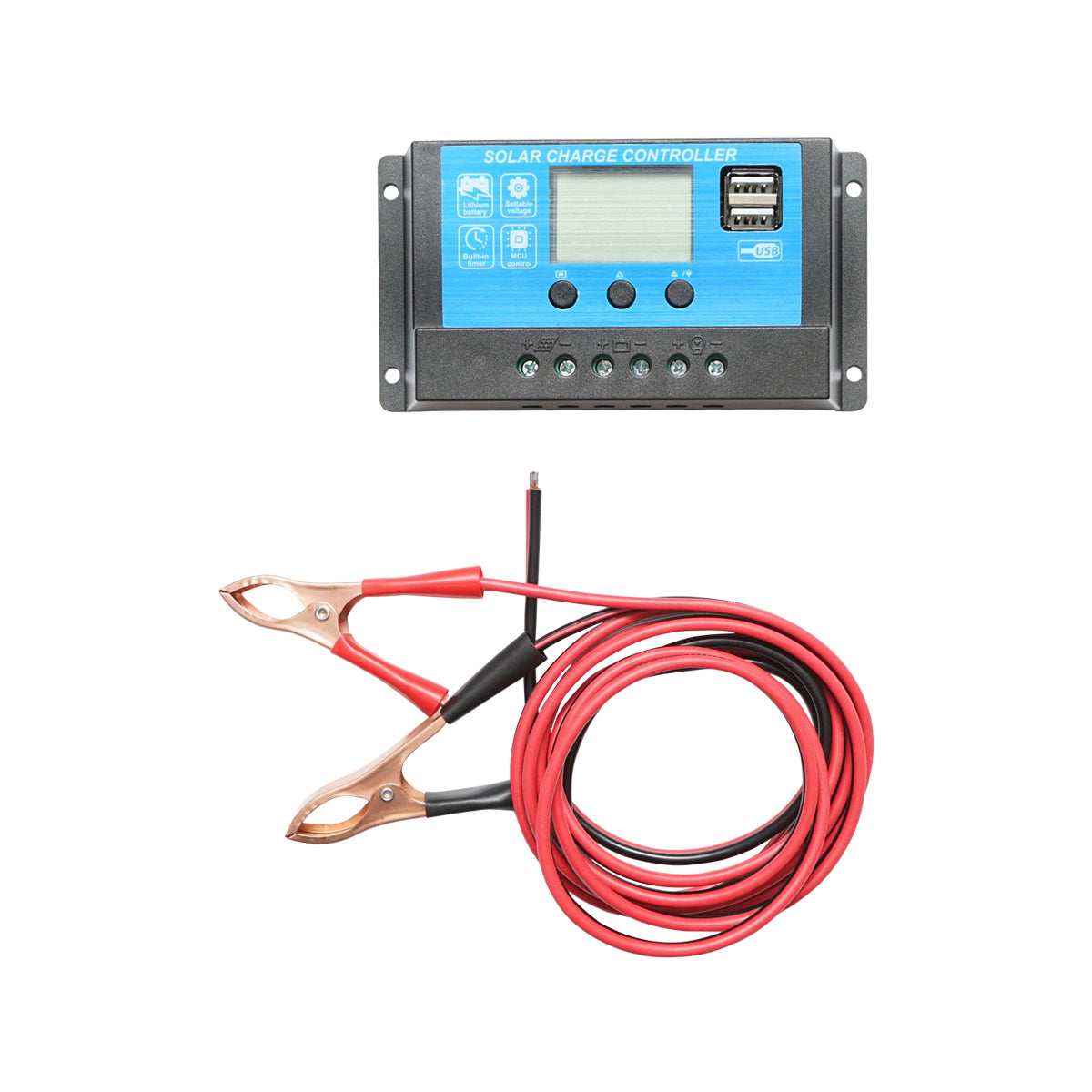 Teljes elektromos kerítéskészlet, 12 V, 14 Joule, 1000 m huzal, 20 W napelemmel és 100 szigetelővel, Breckner Germany