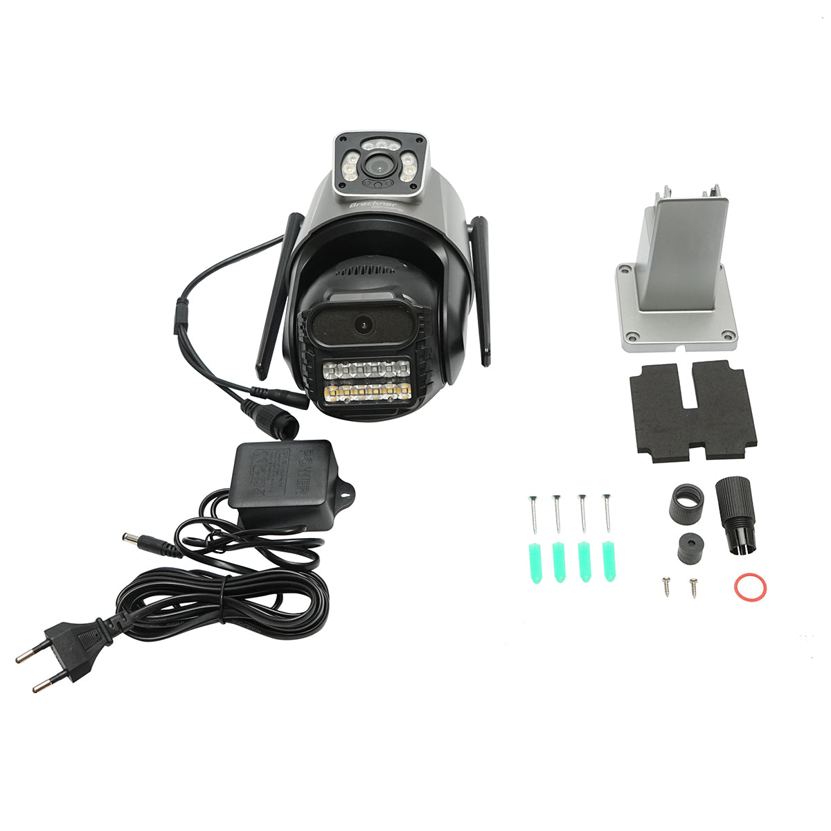 Felügyeleti kamera, dupla lencsés, 8 MP, P2P WIFI 2.4G 1080P, PTZ, mozgásérzékelő, emberi jelenlét felismerés, V380 Pro alkalmazás