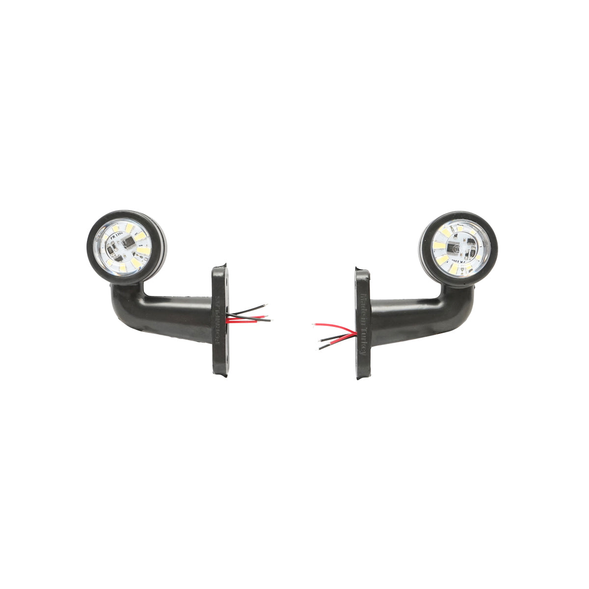 Forgókaros LED helyzetjelző lámpaszett, 12–24V, fehér-piros, FR1103, Breckner Germany