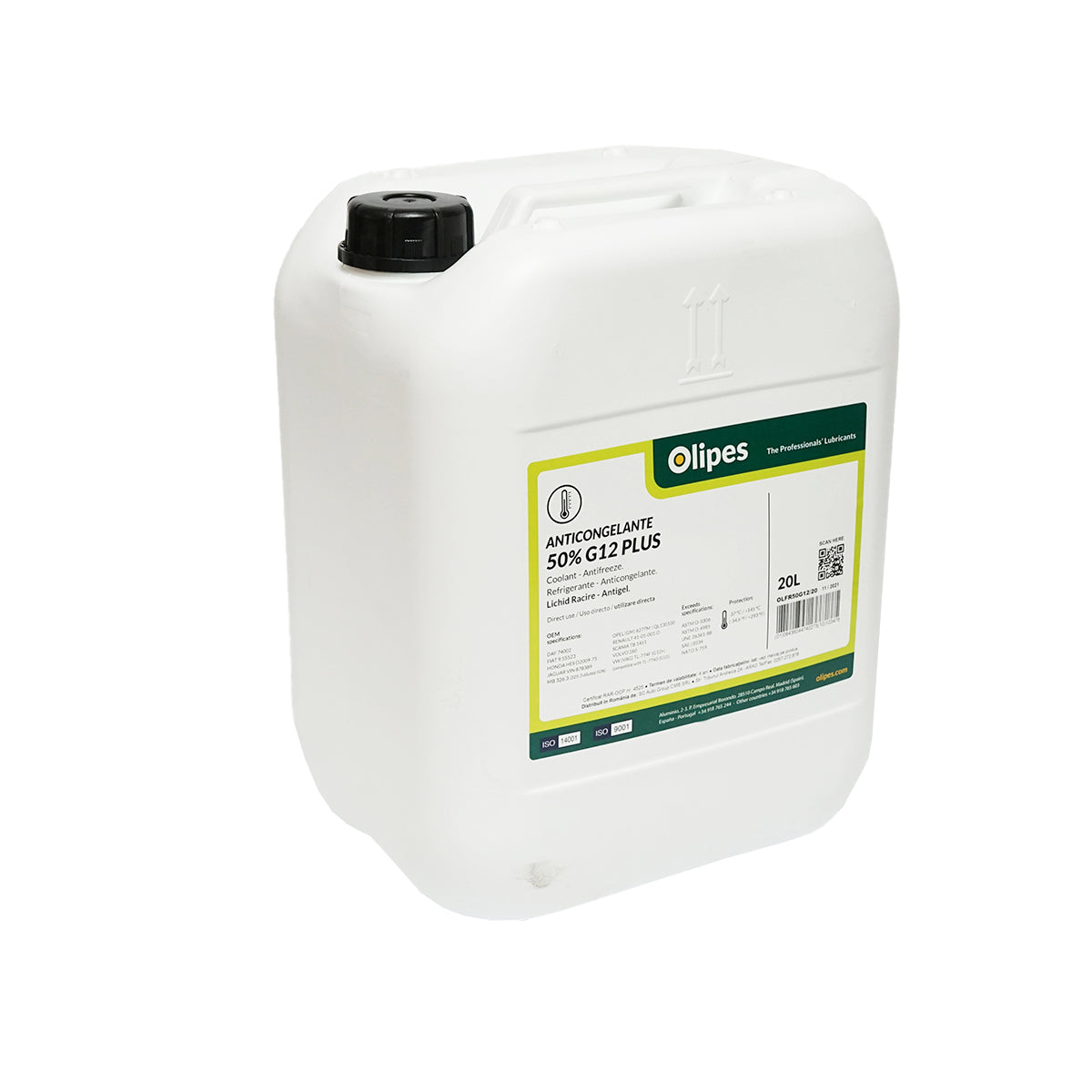 Organikus fagyálló Olipes G12 Plus, előkevert 50/50, -35 °C, 20L