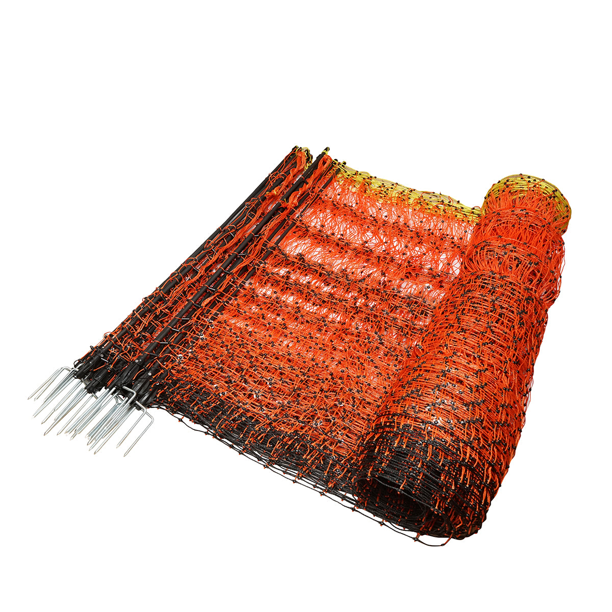 Elektromos kerítésháló, 120 cm × 50 m, dupla lábbal, ellenállás 0,2 Ohm/m, Breckner Germany