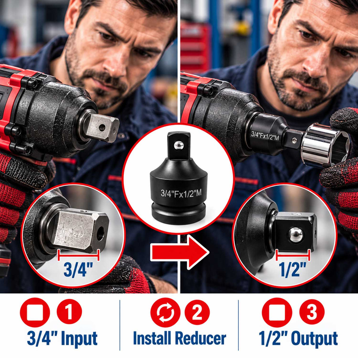 Átalakító adapter 3/4 - 1/2 GEBO TOOLS