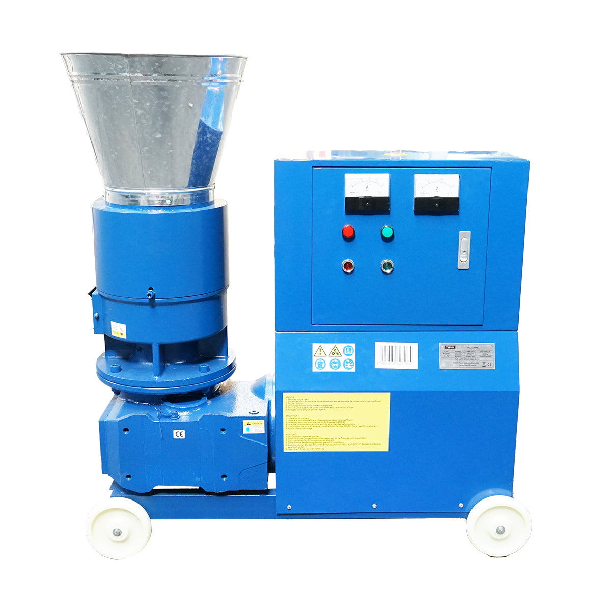 Takarmánygranuláló, gabonaprés, 15KW, 380V, 6 mm-es matricával, max. teljesítmény 250 kg/h