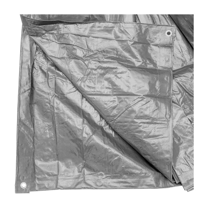 Szürke ponyva rögzítőszemekkel, 160g/m², 10x25 m, Breckner Germany