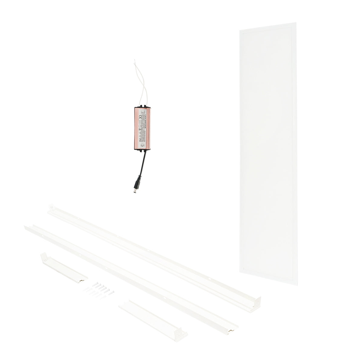 Slim LED panel 48W, 220V, IP20, 6500K, 1200x300 mm, felületre szerelhető kerettel, Breckner Germany