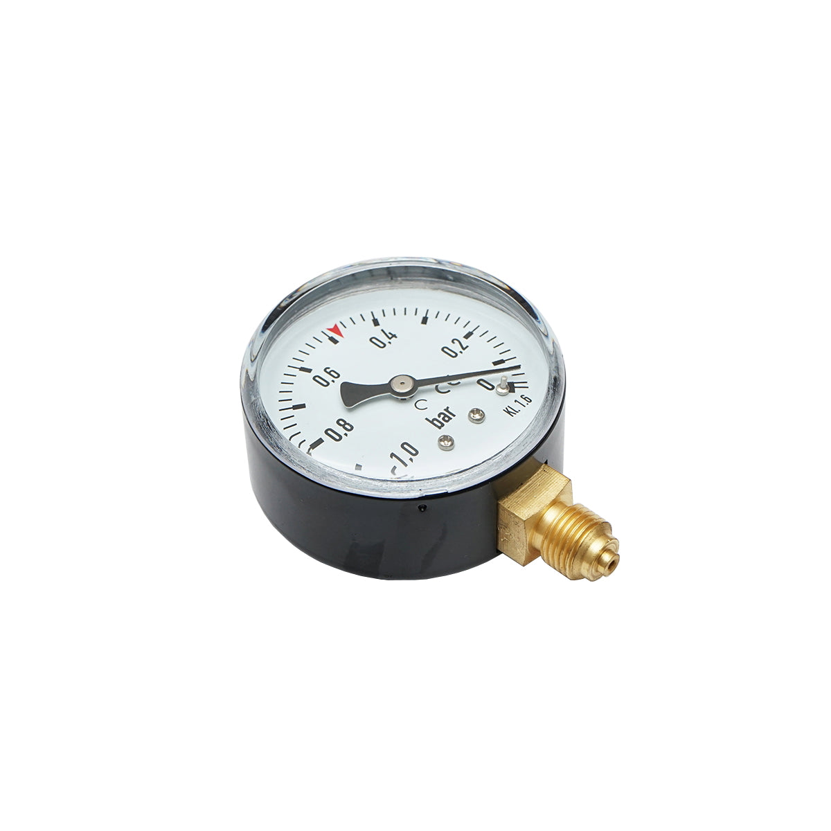 Fekete vákuummérő óra, 63 mm átmérő, tehénfejő géphez, Breckner Germany