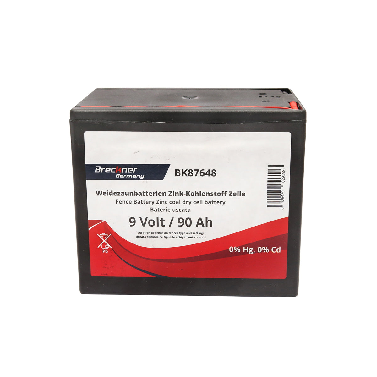 Impulzusgenerátor elektromos kerítéshez, 12 V, 0,7 Joule, 10 km hatótáv, 9 V / 90 Ah száraz akkumulátorral, Breckner Germany