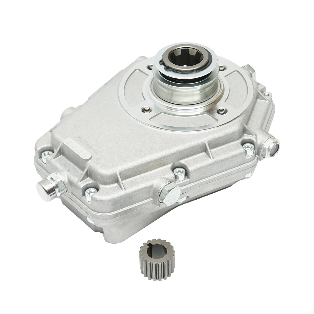 Fordulatszám-növelő alumíniumból, KM7004, anya típus, szabványos traktor tengelyprofilhoz, Z=6, 1 3/8", DIN 9611, szorítással