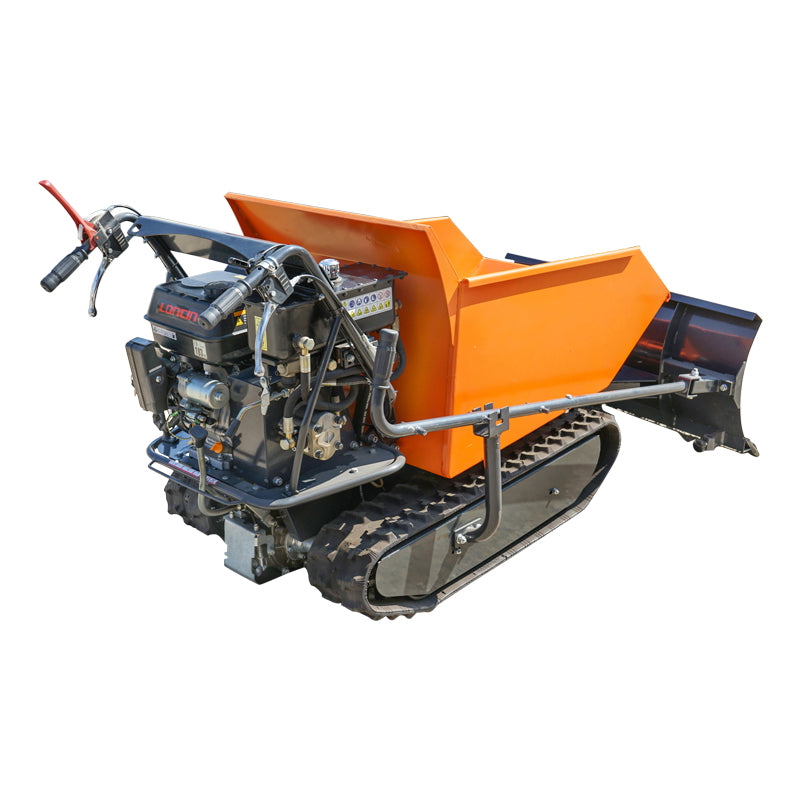 Motoros talicska, 9 LE, elektromos indítással, lánctalpas kivitelben, hótolólappal, max. teherbírás 500 kg, Breckner Germany