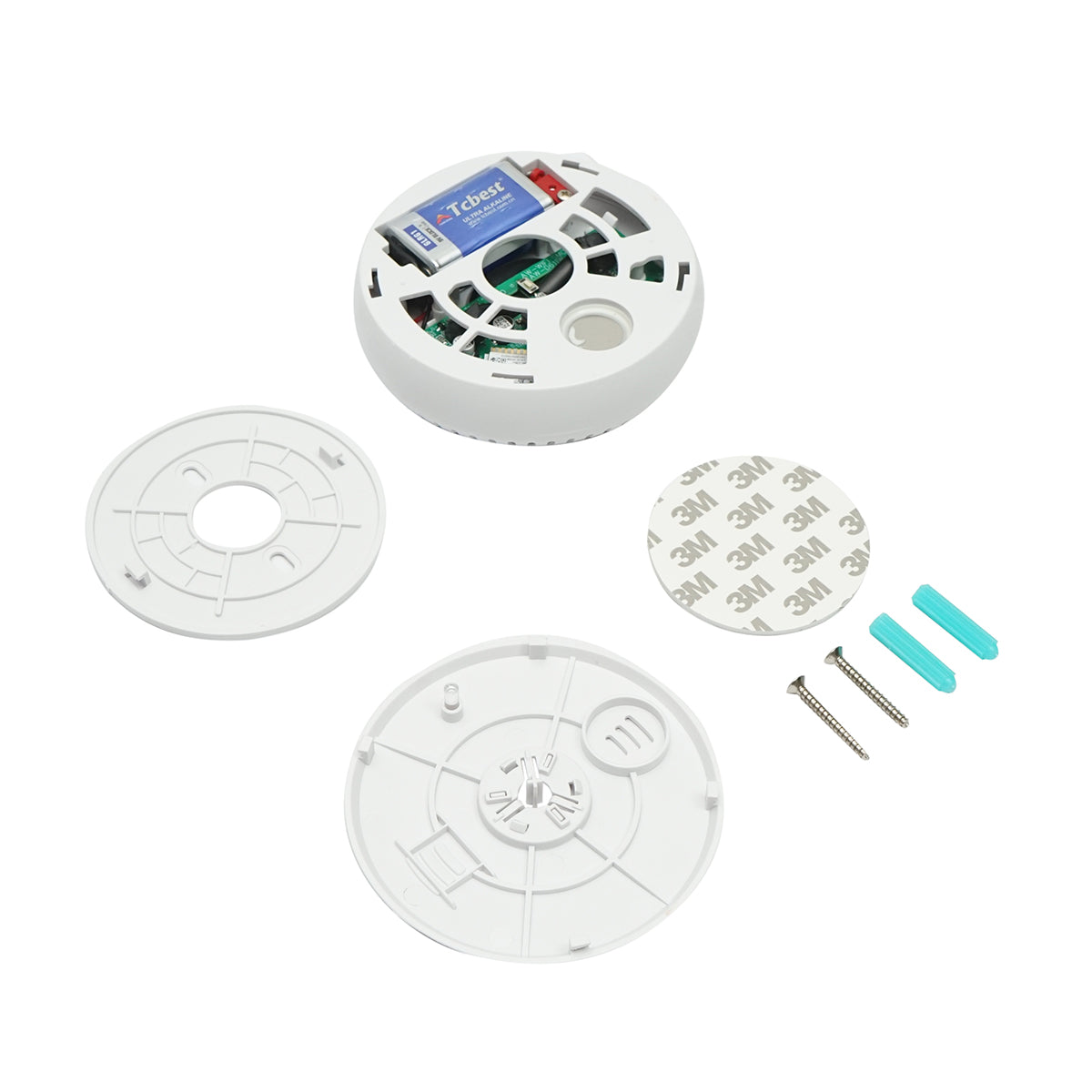 Okos füstérzékelő, WIFI 2.4 GHz, DC9V, Tuya Smart alkalmazással