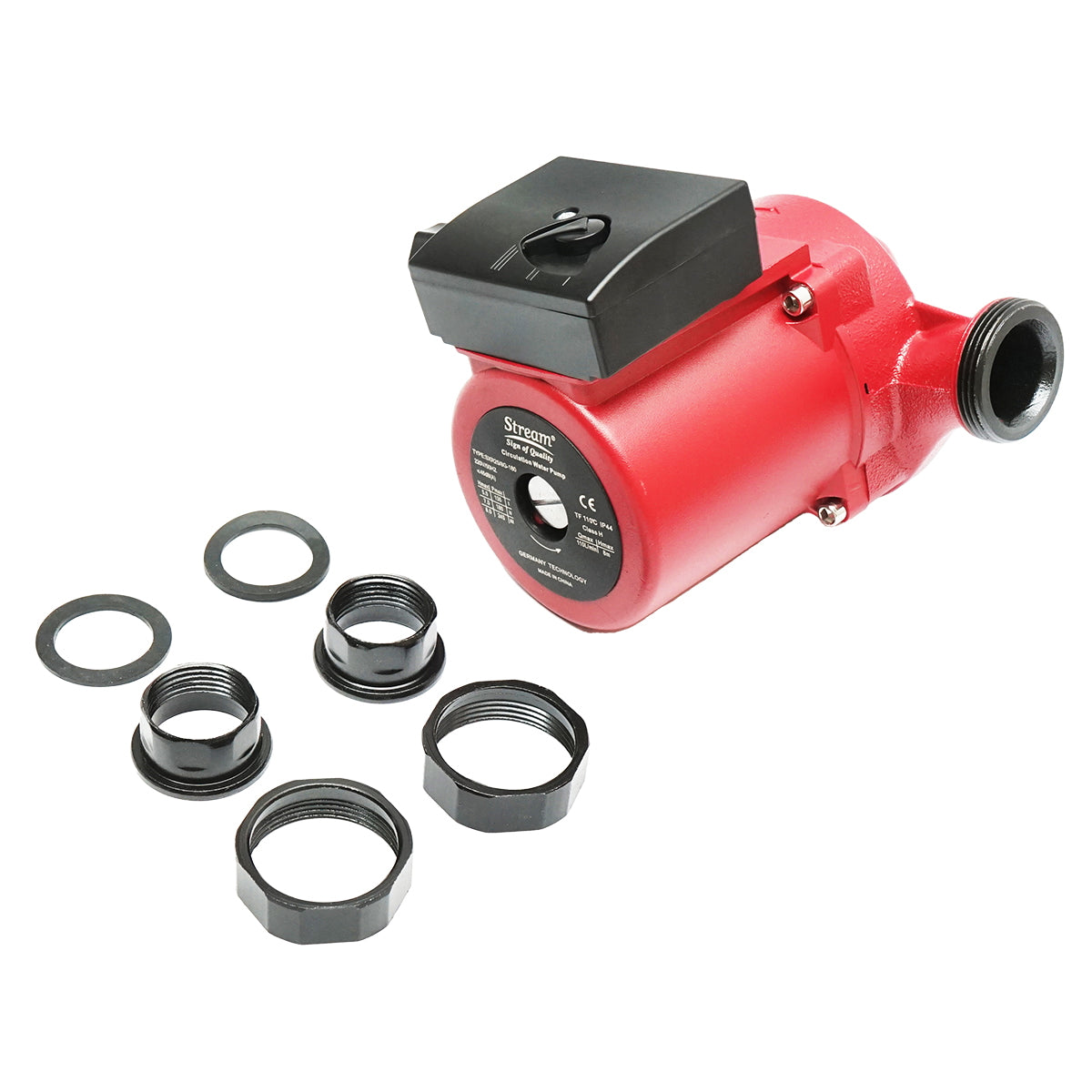 RECIRKULÁCIÓS SZIVATTYÚ 220V, 245W, ÁRAMLÁSI SEBESSÉG 110L/MIN, MAGASSÁG 8M, 1 1/2 HÜVELYKES CSATLAKOZÁS SXR25/8G-180 BRECKNER GERMANY