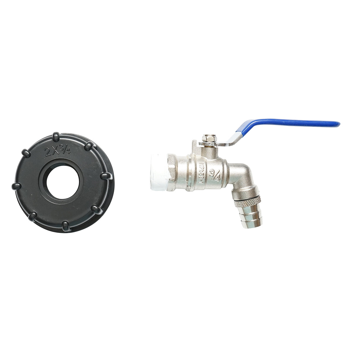 IBC tartály leeresztőcsap, 3/4", sárgaréz, 60 mm belső menettel, Autospeed
