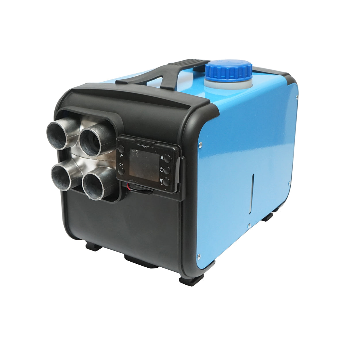 Sirocou, hordozható állóhelyzeti fűtés 12–24/220V, 5KW, LCD kijelzővel, távirányítóval és Kyocera izzítógyertyával, Breckner Germany