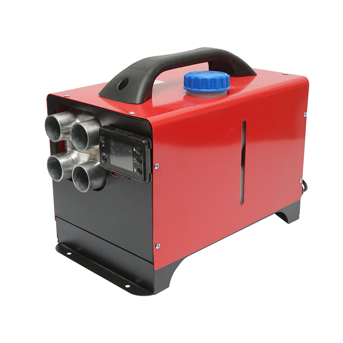 Sirocou, hordozható állóhelyzeti fűtés 12–24/220V, 5KW, LCD kijelzővel, távirányítóval és Kyocera izzítógyertyával, Breckner Germany, 0,14 - 0,35 L / h