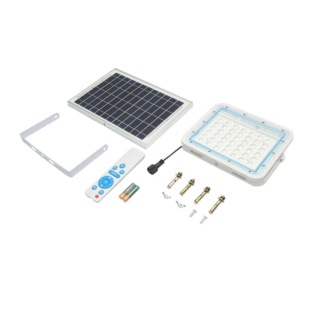 LED reflektor 100W, 8W napelemmel, 5000 mAh akkumulátorral és távirányítóval, IP66, Breckner Germany