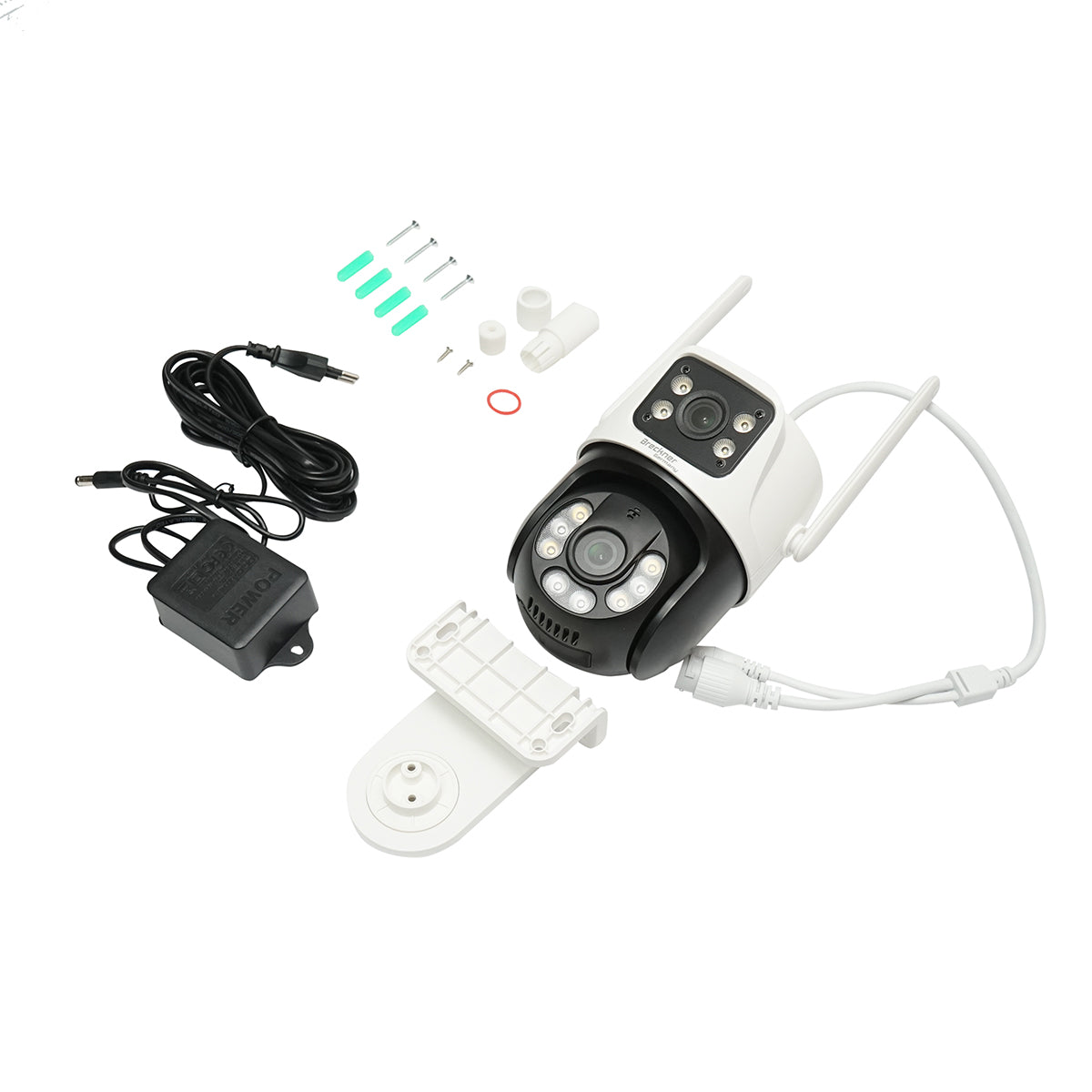 Felügyeleti kamera, dupla lencsés, 8 MP, P2P WIFI 4G 1080P, PTZ, mozgásérzékelő, emberi jelenlét felismerés, V380 Pro alkalmazás