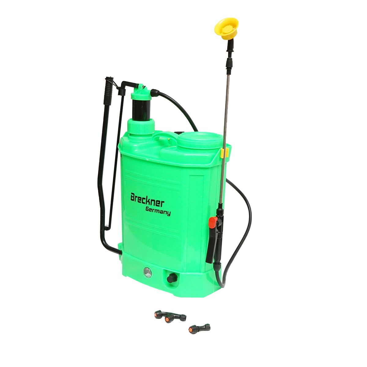 Permetezőgép (vermorel) 2 az 1-ben, kézi és elektromos, 16L tartállyal, 12V 8Ah akkumulátor, 3.1 l/perc áramlás, Breckner Germany