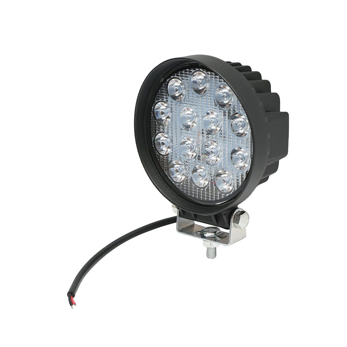 Lámpa, 14 LED-del, 10–30V, 42W, 60° sugárzási szög, kerek kivitel