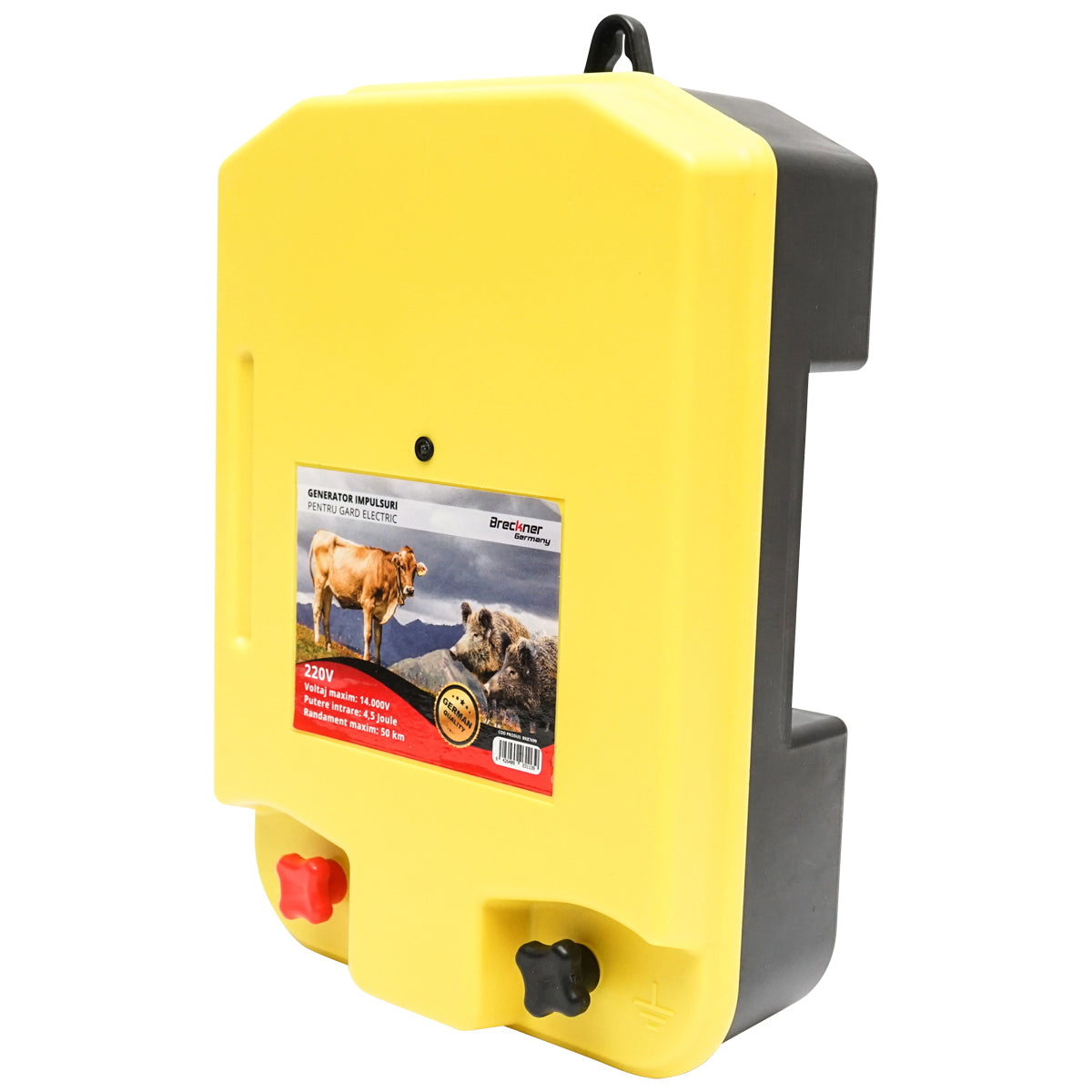 Impulzusgenerátor elektromos kerítéshez, 220 V, 4,5 Joule, 50 km hatótáv, Breckner Germany