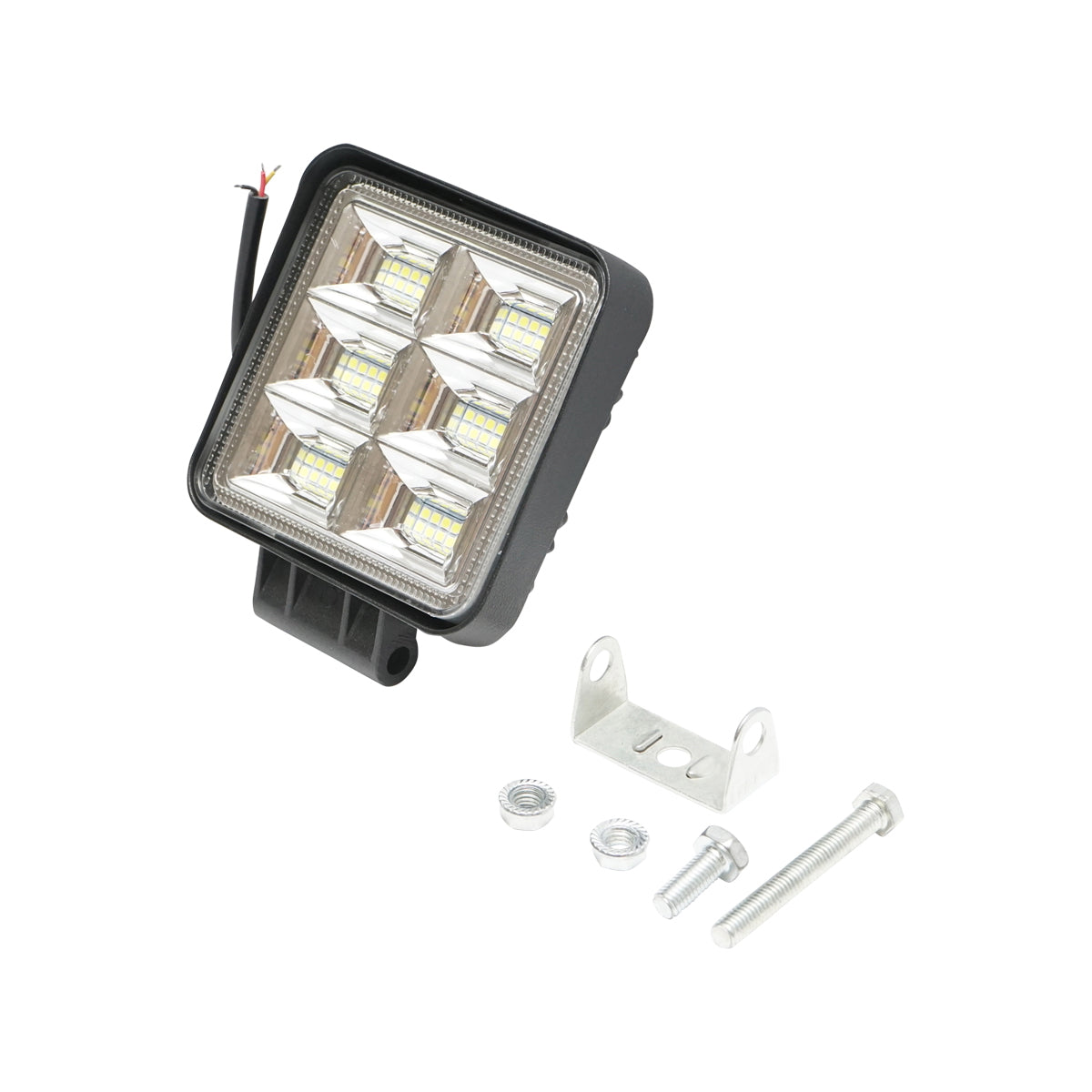 Négyzetes LED reflektor, 6 SMD zónával, 64W, 12V/24V (10–30V), Breckner Germany