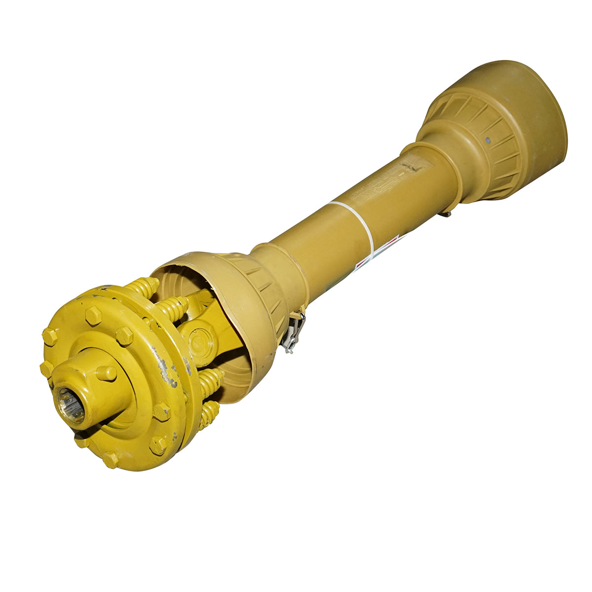 Kardántengely 850 mm, T5, kéttárcsás kuplunggal, kereszt 30,2x80 mm, háromszög alakú csővel, 1 3/8" Z=6