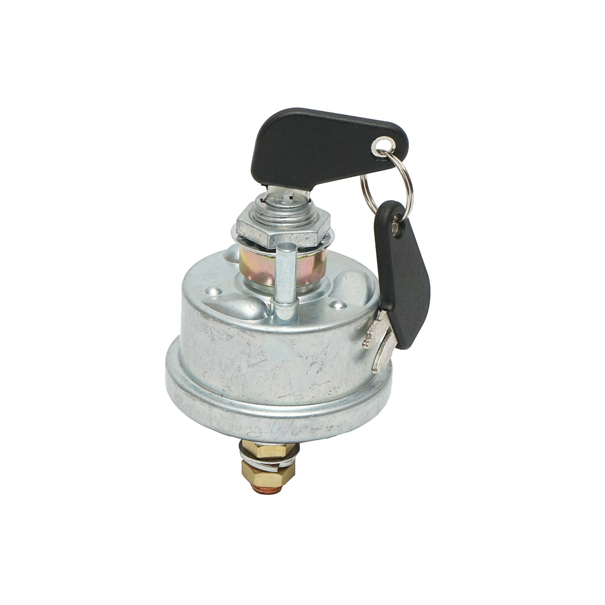 Indítókapcsoló kulccsal, 24V, átmérő: 67 mm, réz csatlakozó M10, menetes rögzítés fi 18 mm, Caterpillar gépekhez, OEM: 7N0718