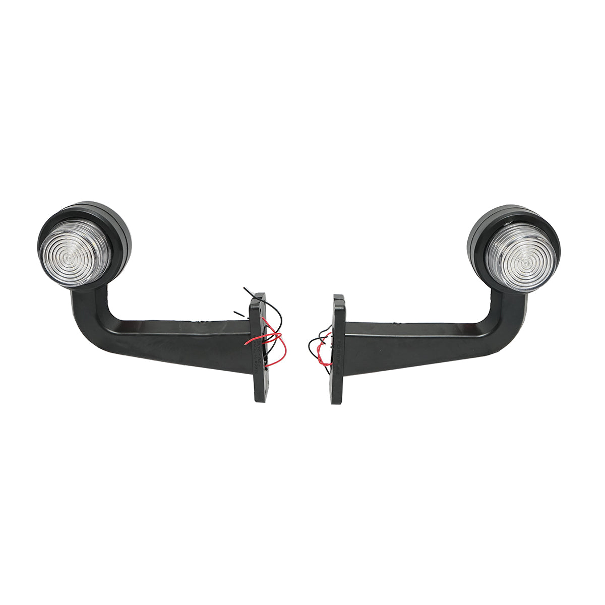 Oldalsó LED helyzetjelző lámpaszett, karral, 12–24V, piros-fehér, FR0157, Breckner Germany