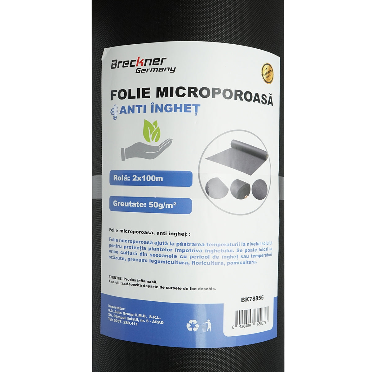 Mikroporózus fagyvédő fólia 50 gr/m2, 2x100m Brackner Germany