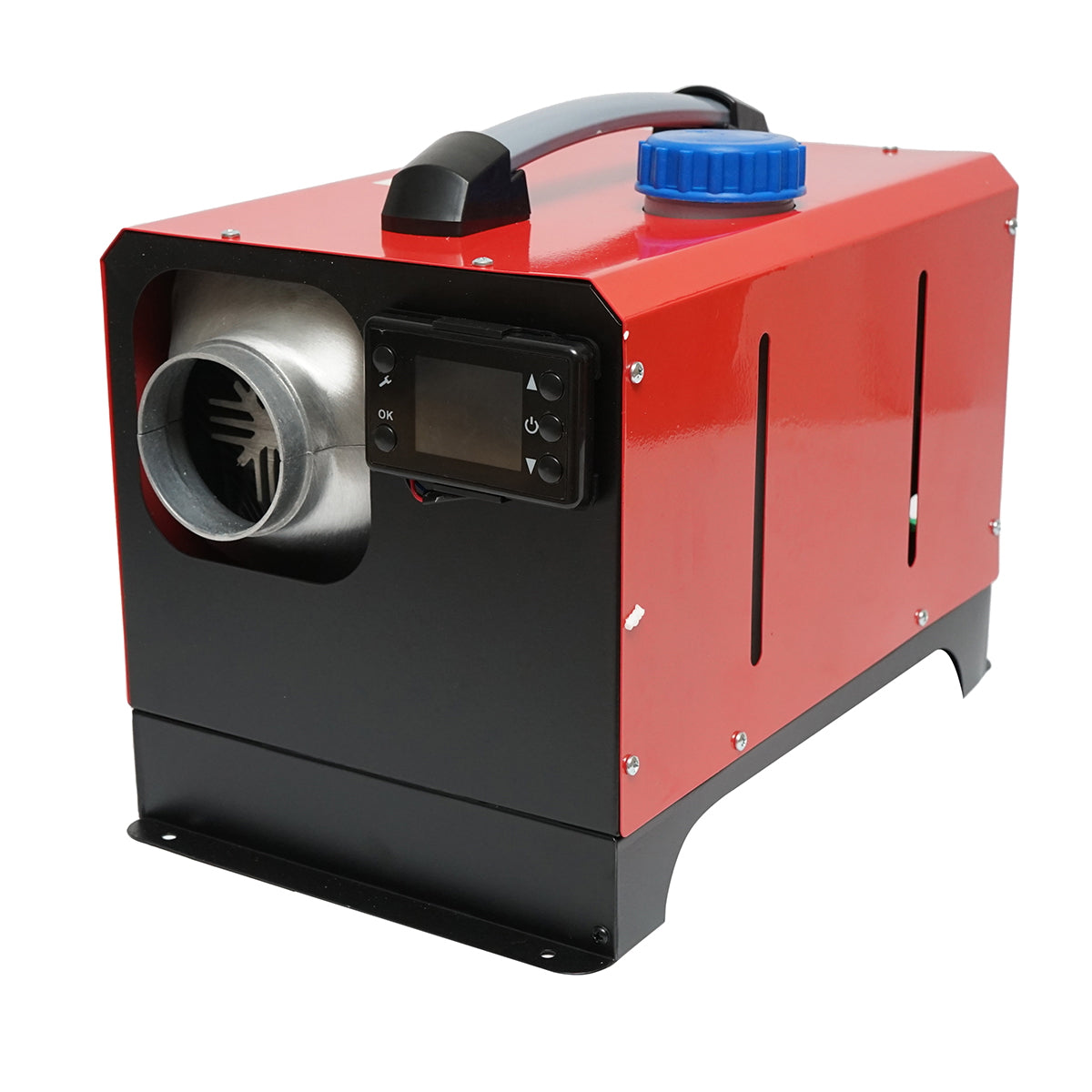 Sirocou, halk hordozható állóhelyzeti fűtés 12–24V, 5KW, LCD kijelzővel, távirányítóval és Japánban gyártott Kyocera izzítógyertyával