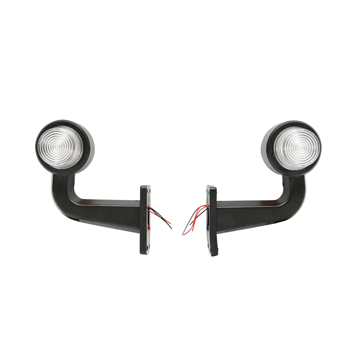 Oldalsó LED helyzetjelző lámpaszett, karral, 12–24V, piros/fehér, FR0147R/W, Breckner Germany