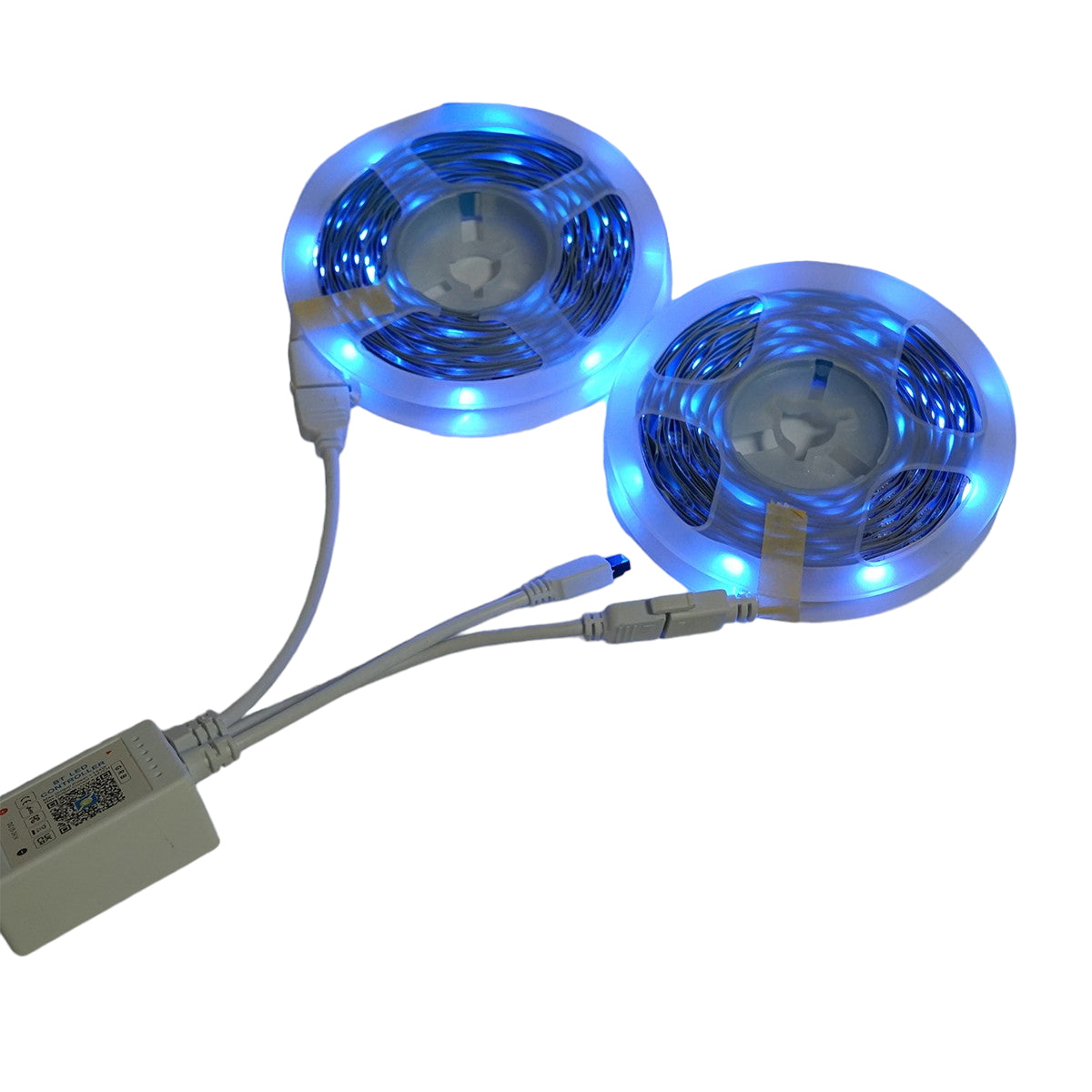 LED szalag smart, 2x5 m, 12V, távirányítóval, hangvezérléssel, Bluetooth, applikációval, USB, 10 m, RGB, Breckner Germany