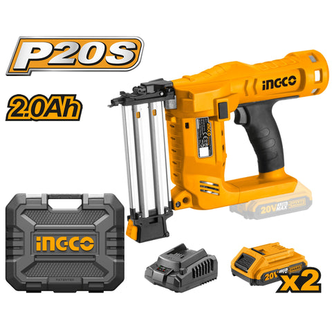 SZÖGBELÖVŐ PISZTOLY 2 DB 2 Ah AKKUMULÁTORRAL ÉS TÖLTŐVEL 20 V