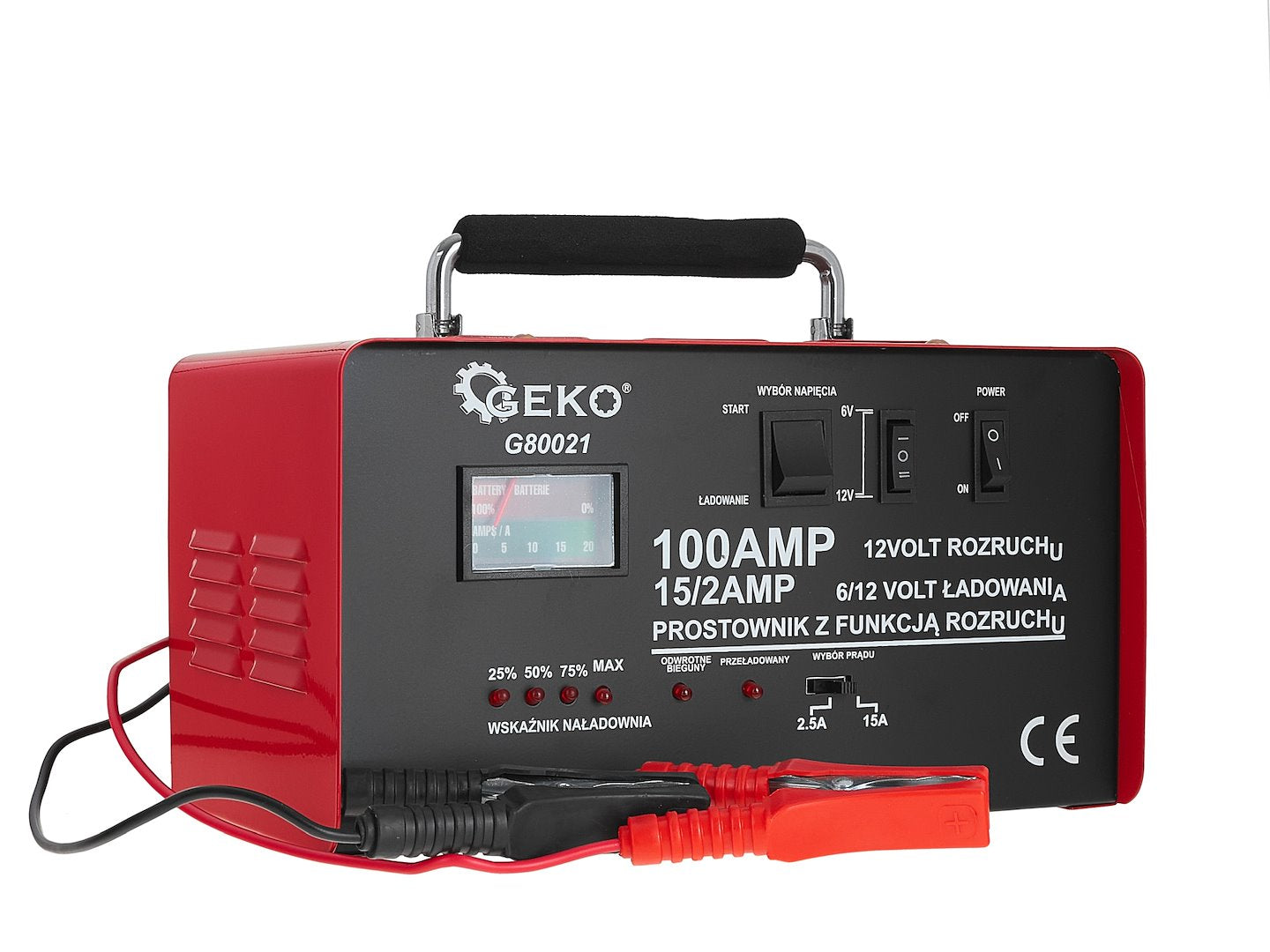 AUTÓ AKKUMULÁTOR TÖLTŐ 6/12V 75A, 20–120 AH GEKO